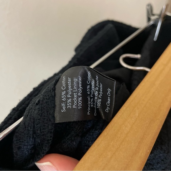 NWT Milly Black Bouclé Flared Cropped‎ Ankle Dress Pants Size 8 - Picture 9 of 12